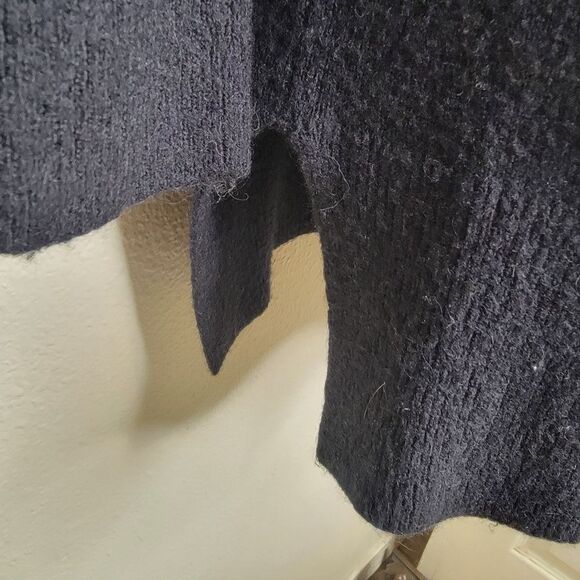 Madewell black wool blend open front cardigan sweater size Small - Picture 3 of 6